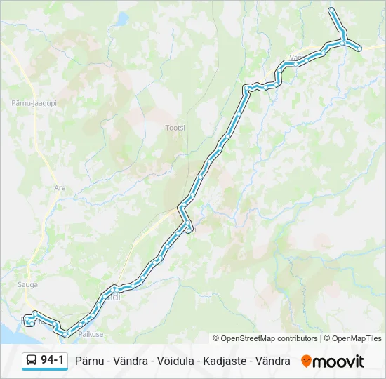 Автобус 94-1: карта маршрута