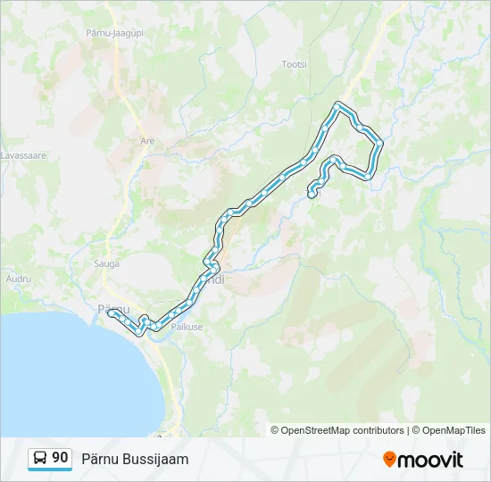 90 Bus Line Map