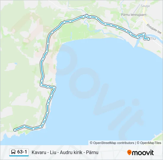 Автобус 63-1: карта маршрута