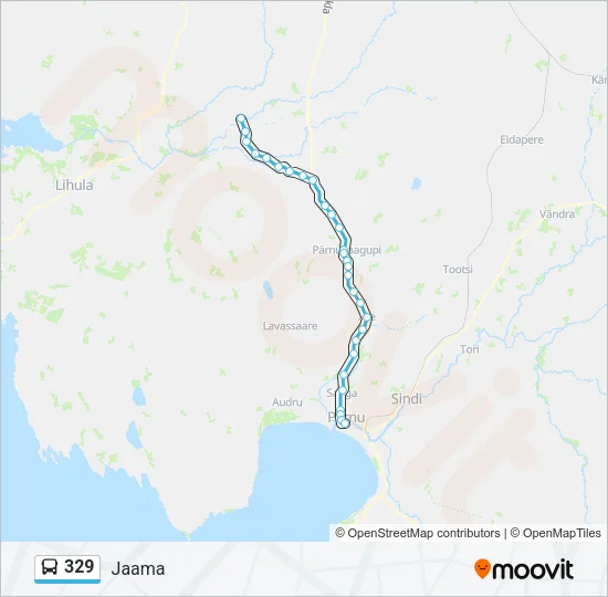329 Bus Line Map