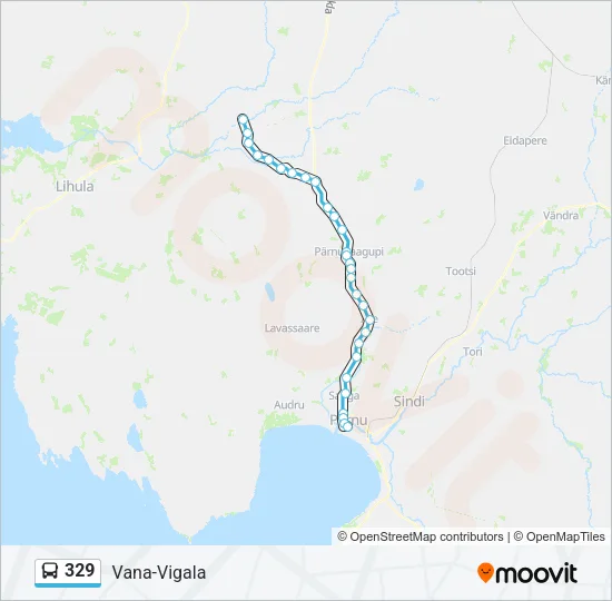 329 Bus Line Map
