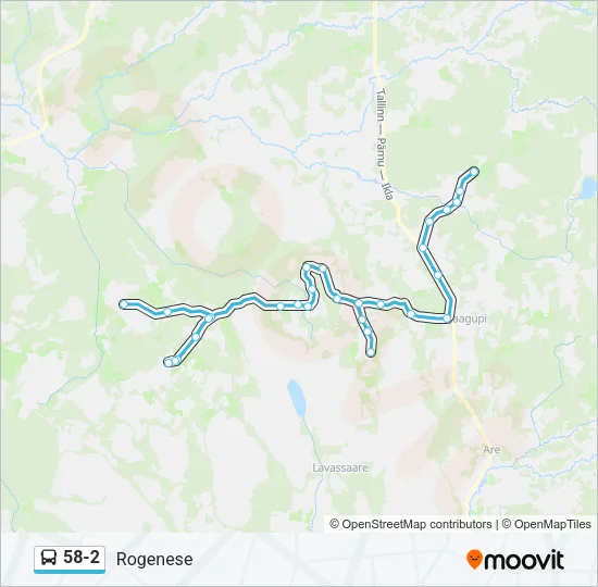 58-2 Bus Line Map