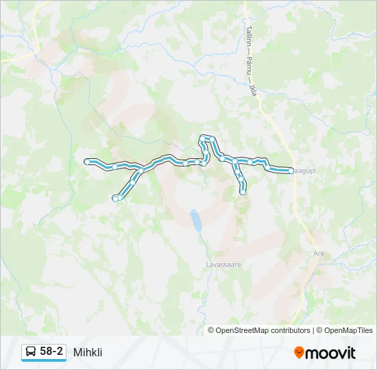 58-2 Bus Line Map