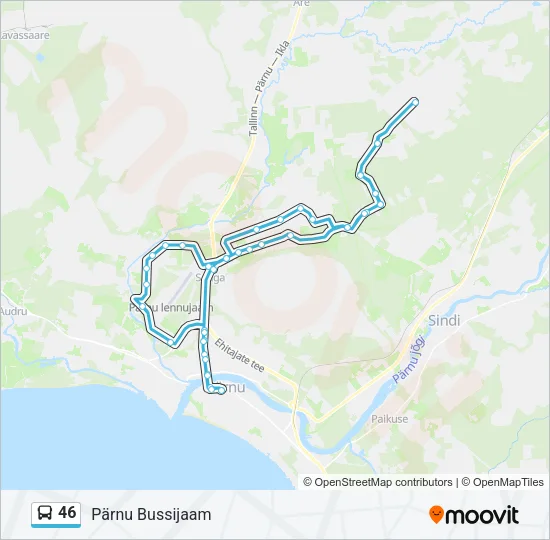 46 Bus Line Map