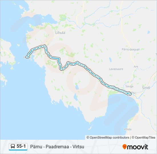 55-1 buss liini kaart