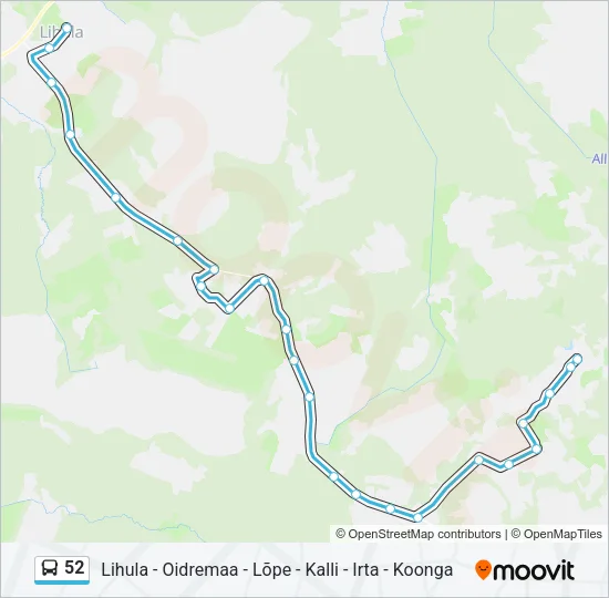 52 Bus Line Map