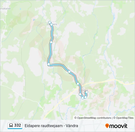 332 Bus Line Map