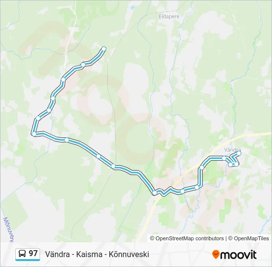 Автобус 97: карта маршрута