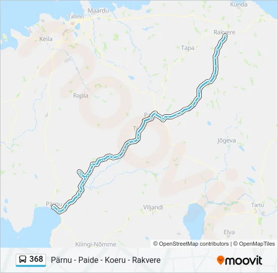 368 Bus Line Map