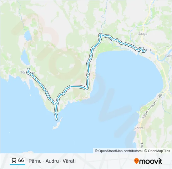 66 Bus Line Map