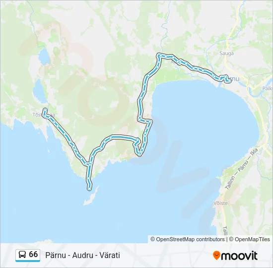 66 Bus Line Map