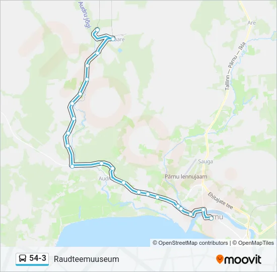 Автобус 54-3: карта маршрута