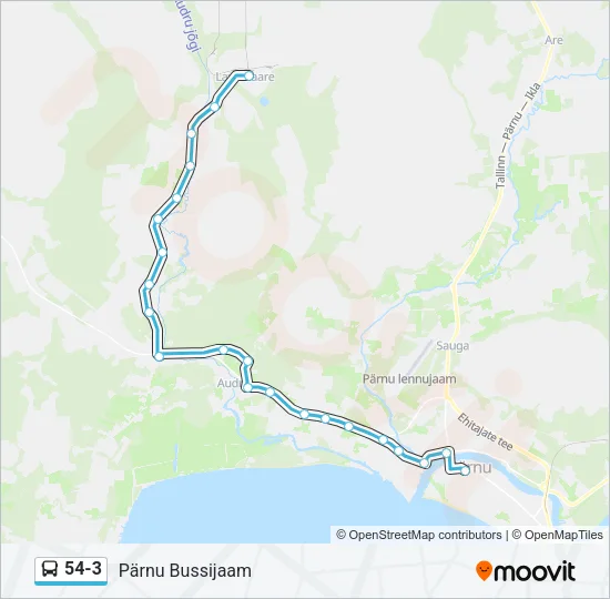 54-3 Bus Line Map