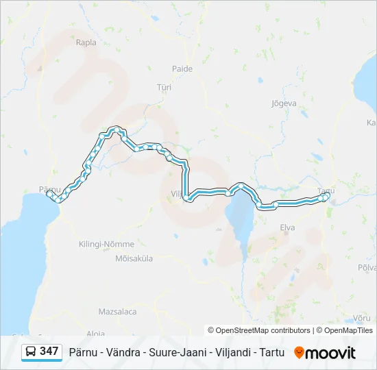 347 Bus Line Map