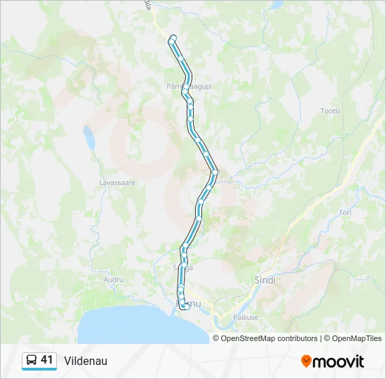 Автобус 41: карта маршрута