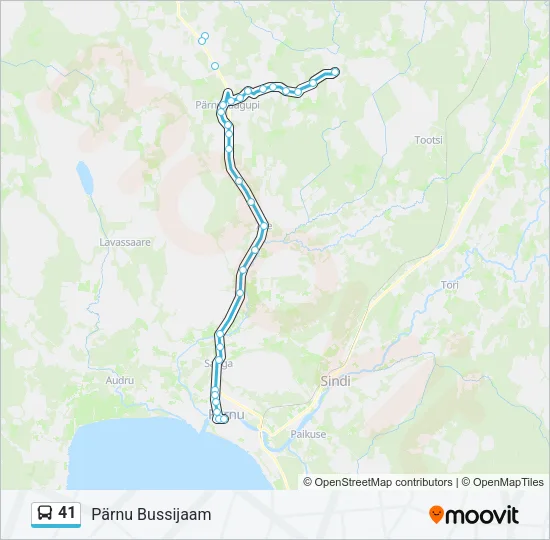 41 Bus Line Map