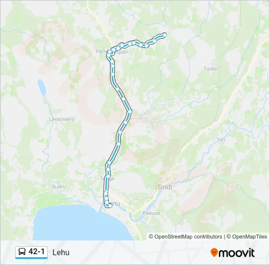 Автобус 42-1: карта маршрута