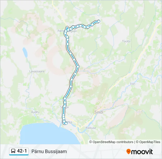 42-1 Bus Line Map