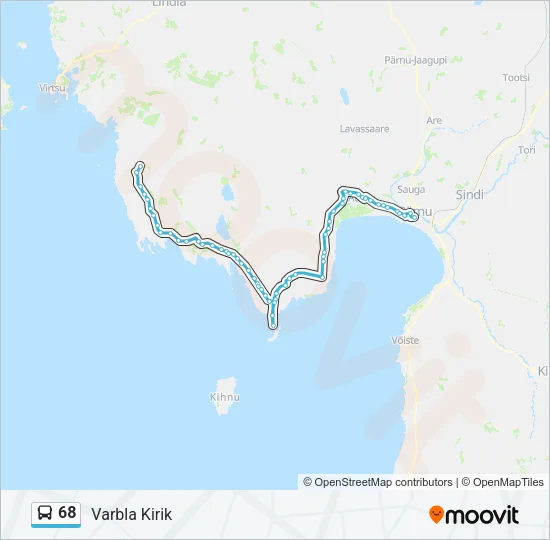 68 Bus Line Map