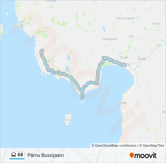 68 Bus Line Map