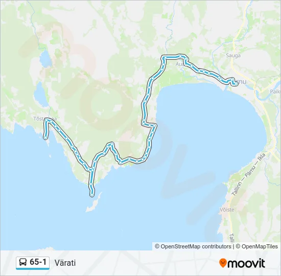 65-1 Bus Line Map