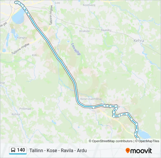 140 Bus Line Map