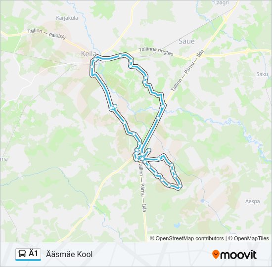 Автобус Ä1: карта маршрута