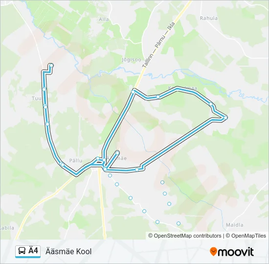 Автобус Ä4: карта маршрута