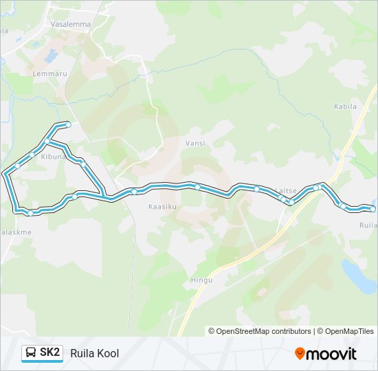 Автобус SK2: карта маршрута