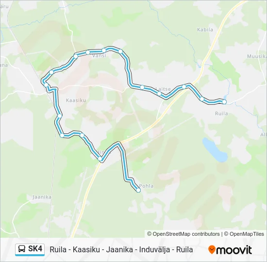 Автобус SK4: карта маршрута