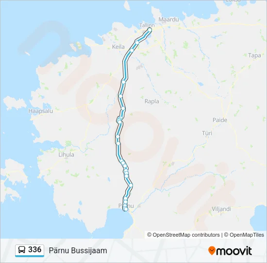 336 Bus Line Map