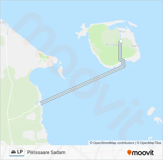 Паром LP: карта маршрута