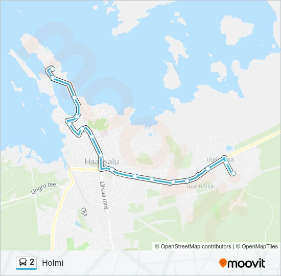 2 Bus Line Map