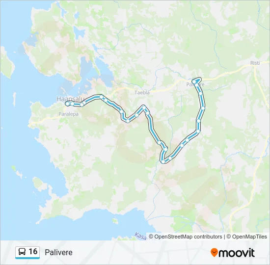 16 Bus Line Map