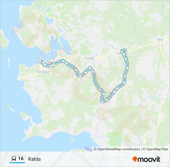 Автобус 16: карта маршрута