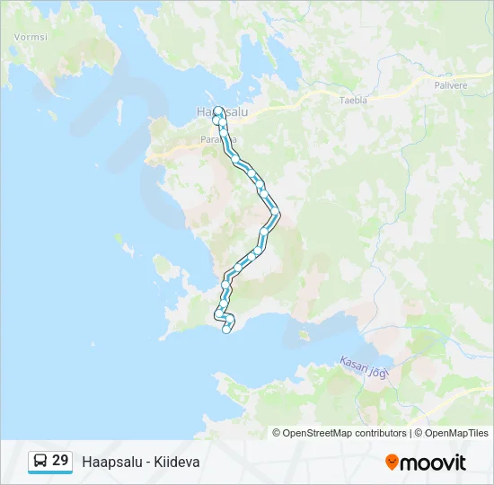 29 Bus Line Map