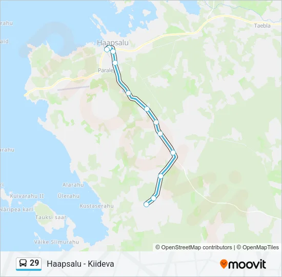 29 Bus Line Map