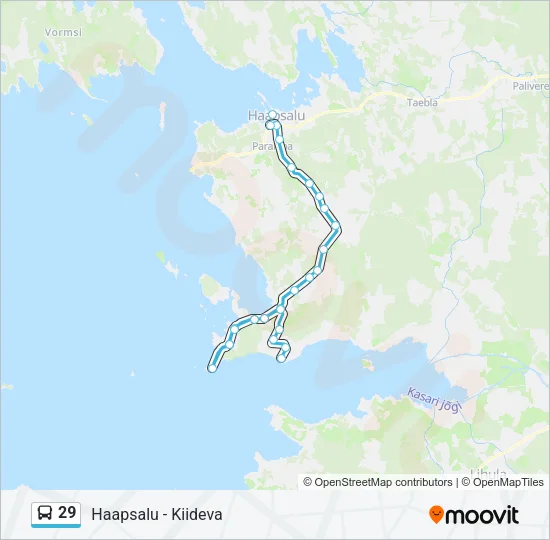 29 Bus Line Map