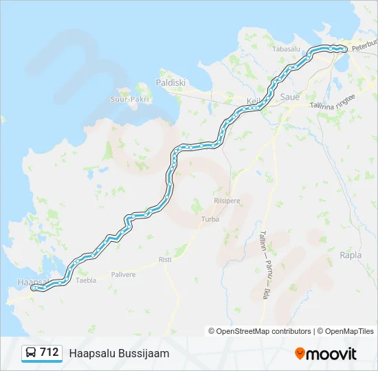 712 Bus Line Map