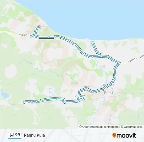 99 Bus Line Map