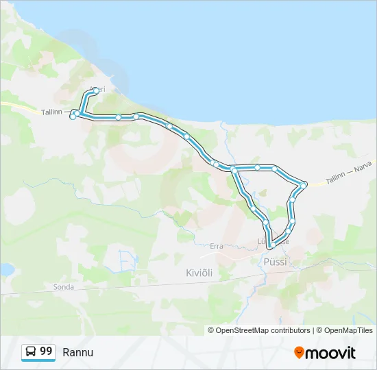 99 Bus Line Map