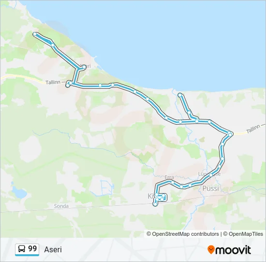 99 Bus Line Map