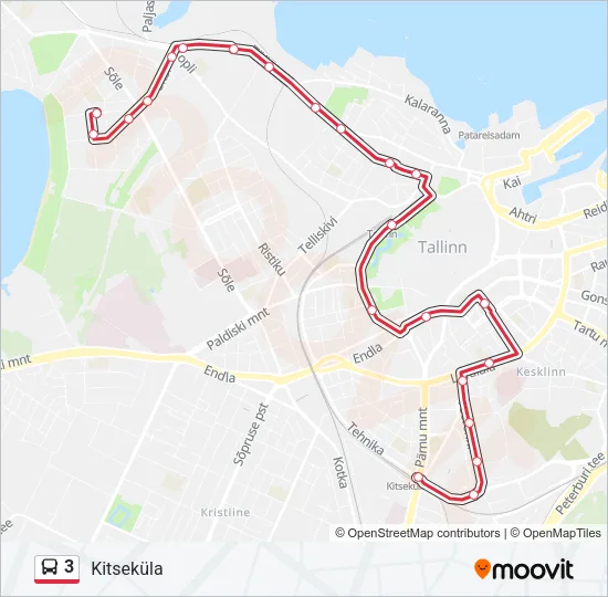 3 Bus Line Map