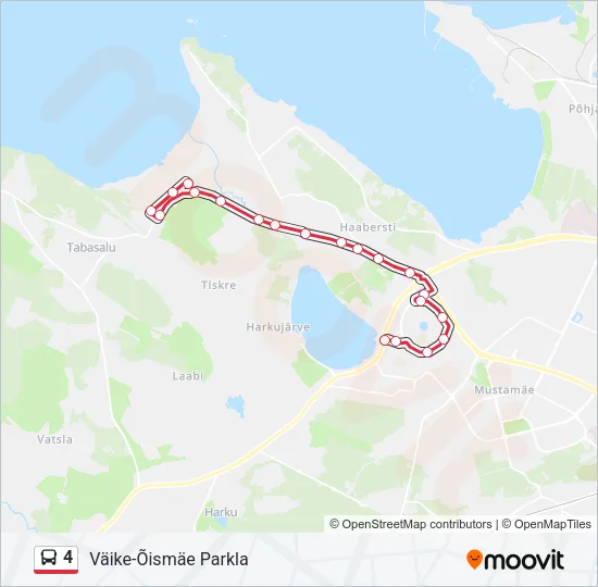 4 Bus Line Map