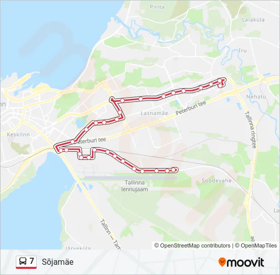 7 Bus Line Map