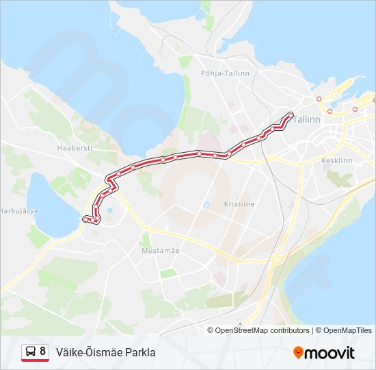 8 bus Line Map