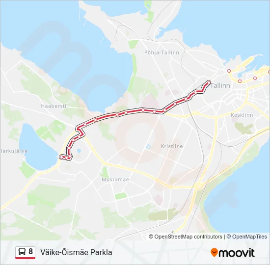 8 Bus Line Map