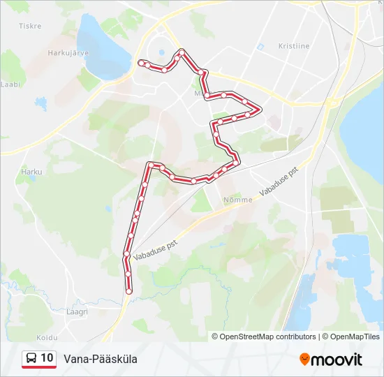 10 Bus Line Map
