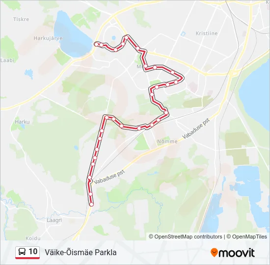 10 Bus Line Map