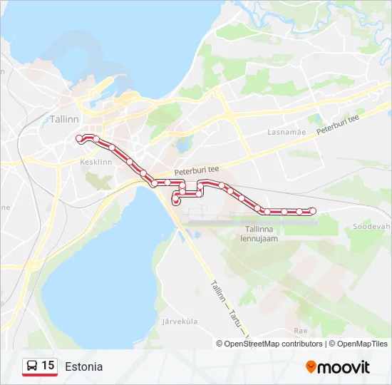 15 Bus Line Map